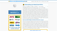 Desktop Screenshot of hire-a-car-johannesburg.co.za