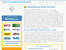 Tablet Screenshot of hire-a-car-johannesburg.co.za